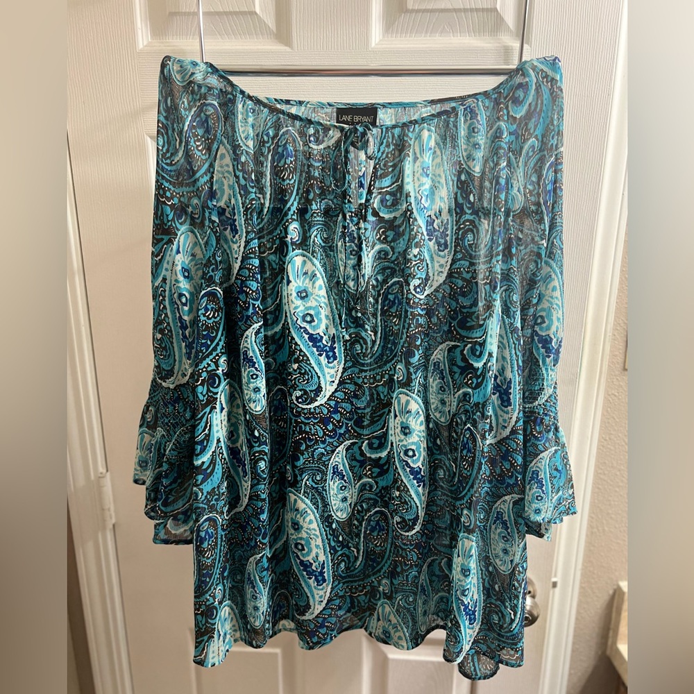 **SOLD** Lane Bryant 22/24 Teal Blouse